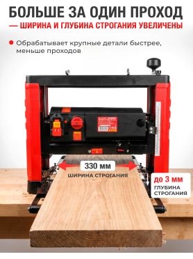 Станок деревообрабатывающий рейсмусовый WORTEX TP 3320-1 