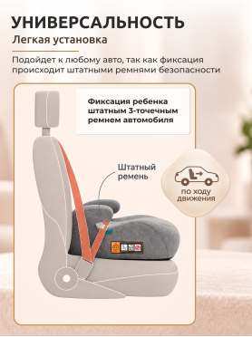 Автокресло-бустер BONBINI Vivo grey 