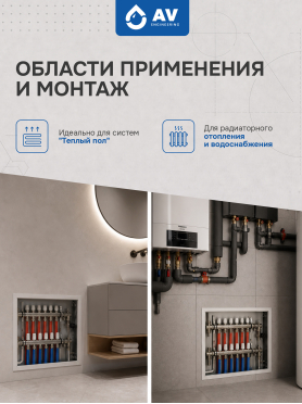 Шкаф коллекторный встраиваемый AV ENGINEERING