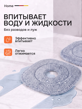 Сменная насадка для швабры BRUNER Akzent Fibra 2 штуки 