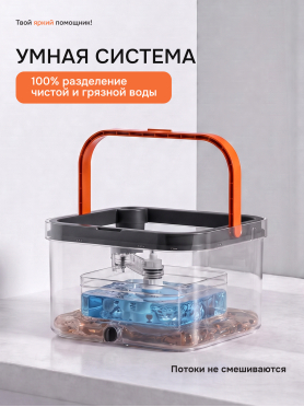 Умная швабра с отжимным ведром BRUNER Akzent