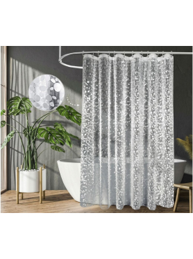 Штора для ванной комнаты с кольцами PERFECTO LINEA Aura