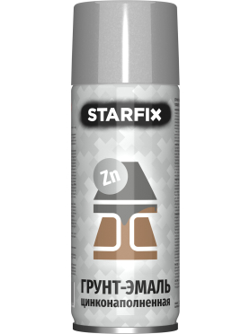 Грунт-эмаль цинконаполненная STARFIX серебристая 520 мл 