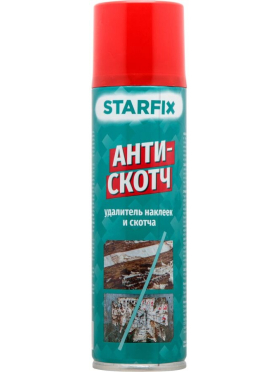 Удалитель наклеек и следов клея STARFIX Антискотч 335 мл 