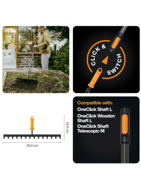 Грабли зубчатые FISKARS OneClick 