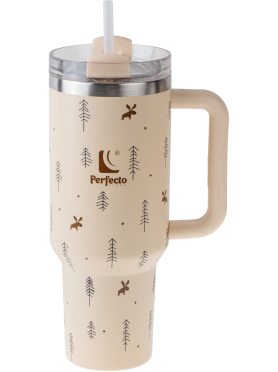 Термокружка c трубочкой PERFECTO LINEA Styley forest friends 1,18 л 