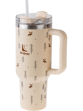Термокружка c трубочкой PERFECTO LINEA Styley forest friends 1,18 л 