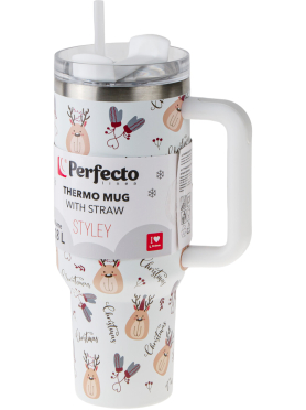 Термокружка c трубочкой PERFECTO LINEA Styley nordic charm 1,18 л 
