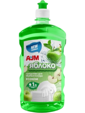 Средство для мытья посуды AJM Econom Яблоко 1 л 