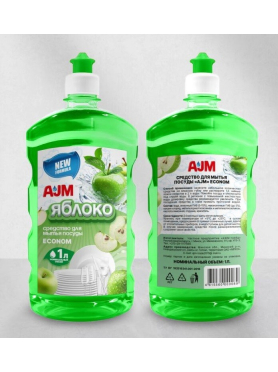 Средство для мытья посуды AJM Econom Яблоко 1 л 