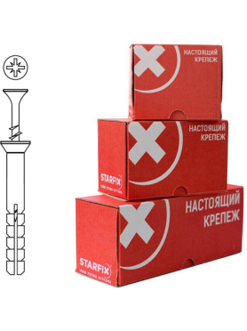 Дюбель-гвоздь полипропилен потай STARFIX 